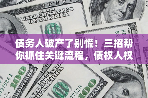 北京债务人破产了别慌！三招帮你抓住关键流程，债权人权益不再缩水