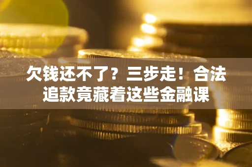 北京欠钱还不了？三步走！合法追款竟藏着这些金融课